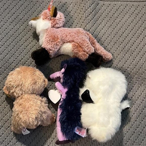 NEW Lot of FOUR Ty Beanie Boos/Babies Monkey Owl Fox Dos from Ferdinand All Tags - Picture 2 of 11